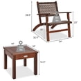 thumbnail image 2 of Costway 3PCS  Patio Rattan Furniture Set  Coffee Table, 2 of 10