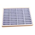 thumbnail image 4 of Milaget Wood Velvet Jewelry Organizer Display Case Tray Box for Necklaces 2, 4 of 9