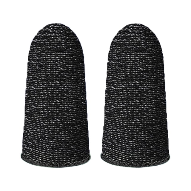 Gaming Finger Sleeve Gaming Finger Sleeve Mobile Game Controller Thumb Sleeve Touch Screen Finger Cover Breathable Anti SlipBlack Edge