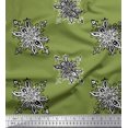 thumbnail image 1 of Soimoi Poly Georgette Fabric Floral Block Decor Fabric Printed Yard 42 Inch Wide, 1 of 3