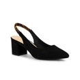 thumbnail image 1 of BLISSFUL STEP Escarpins à Talon Bloc pour Femmes Slingback Talons Noirs 7,5, 1 of 8