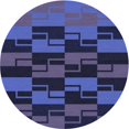 thumbnail image 1 of Ahgly Company Machine Washable Indoor Square Transitional Midnight Blue Area Rugs, 3' Square, 1 of 7