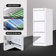 thumbnail image 3 of AOBABO 3 Drawer Vertical Metal File Cabinet w/Lock, Fully Assembled, White, 3 of 11