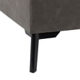 thumbnail image 3 of CorLiving Linden Soft Fabric Upholstered Square Storage Ottoman with Metal Legs, 3 of 9