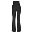 thumbnail image 4 of Plebaso Pantalon Évasé Taille Haute pour Femmes Extensible Mince Legging Décontracté d'Entraînement Bootcut Pantalon de Yoga pour Femmes, 4 of 6