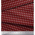 thumbnail image 3 of Soimoi Red Rayon Fabric Tree Christmas Decor Fabric Printed Yard 56 Inch Wide, 3 of 3