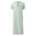 thumbnail image 5 of Ketyyh-chn99 T-Shirts pour Hommes Mode Hommes Décontracté Mode Coton Col en V Manches Courtes Robe Veste Vert,2TG, 5 of 5