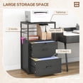 thumbnail image 4 of Vinsetto 2 Drawer File Cabinet, Lockable Adjustable Hanging Bar, Black, 4 of 10