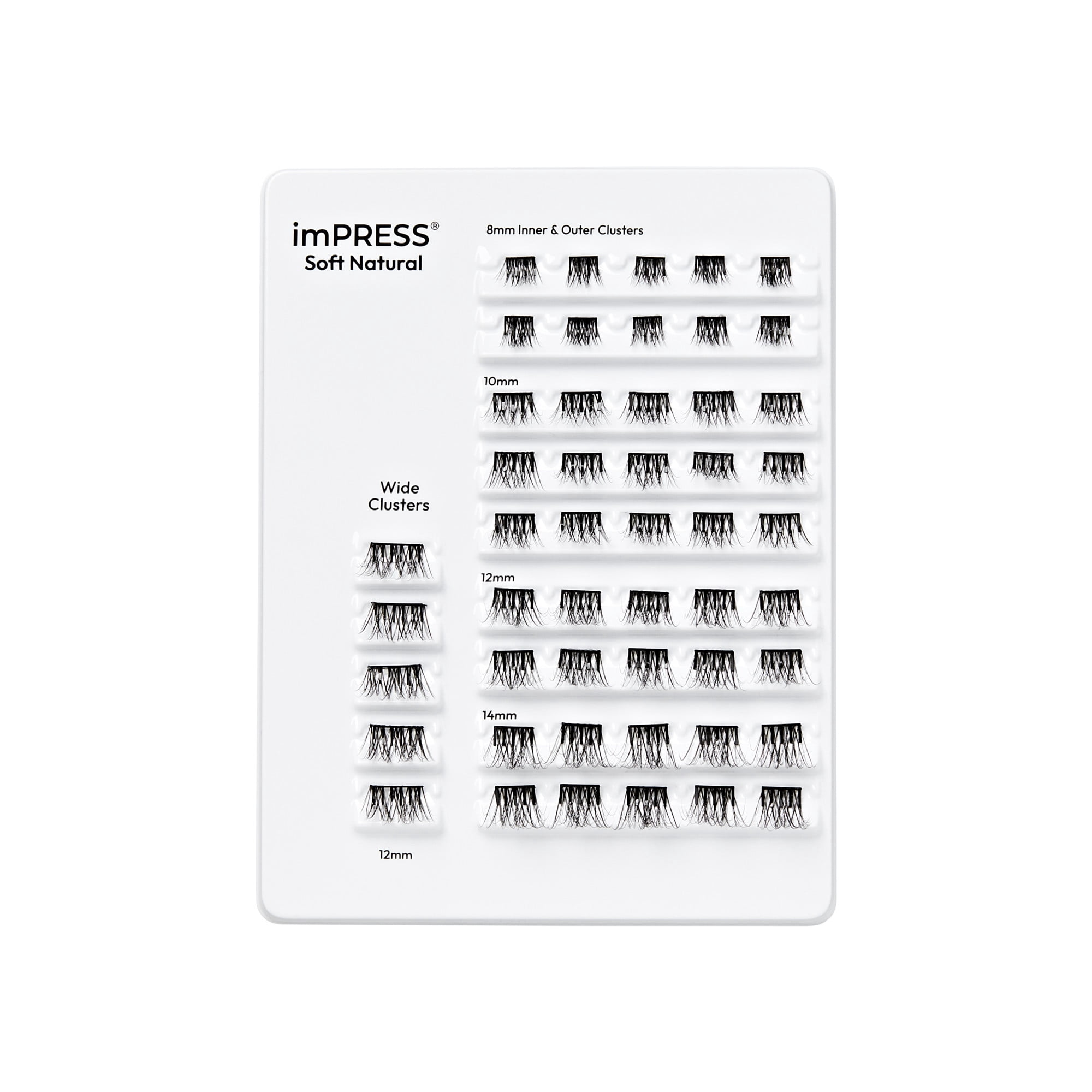 KISS imPRESS Mega Multi 01, Naturel Doux, Touffes de Cils