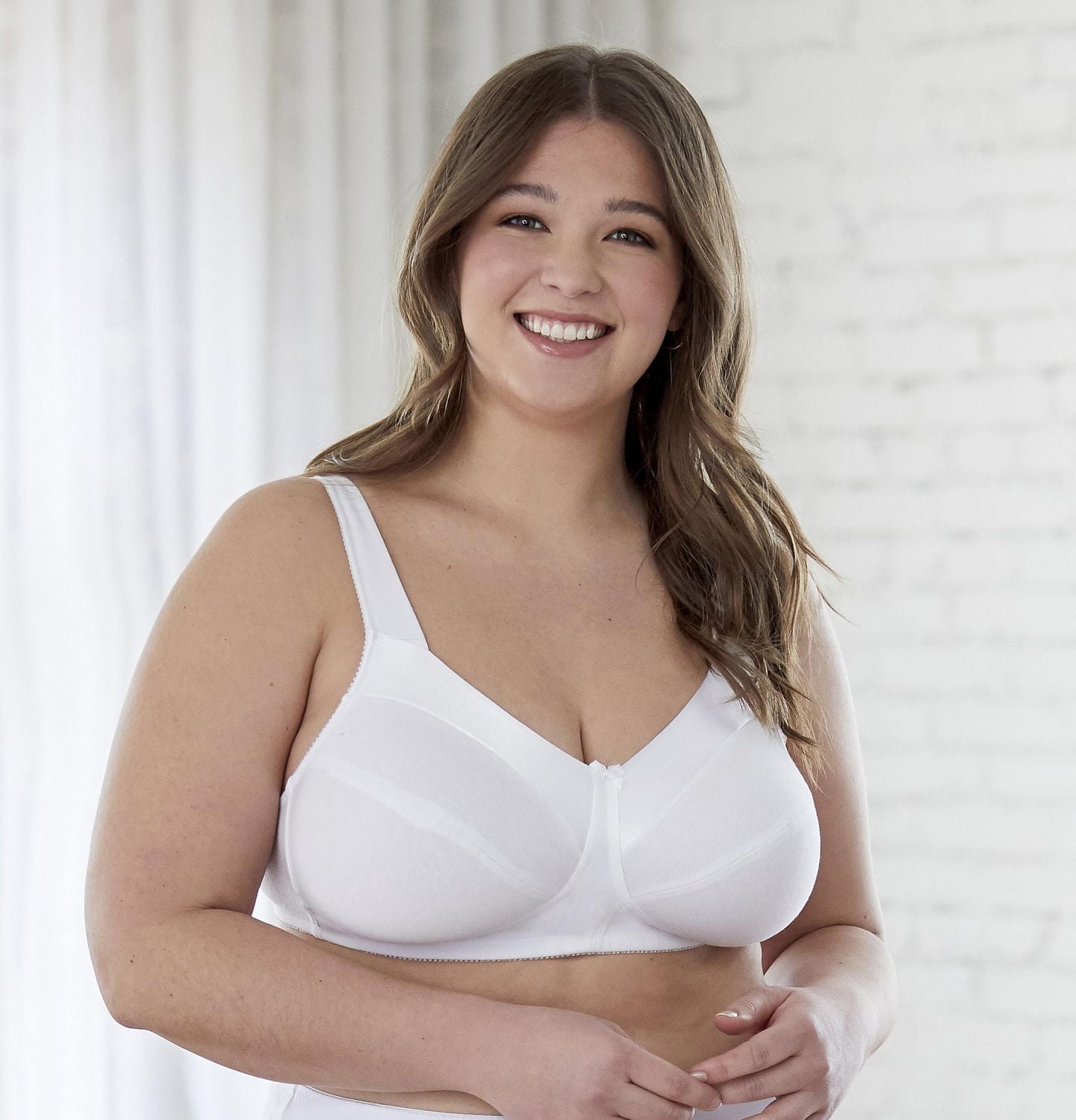 Bestform 9706715 Soutien-gorge en coton sans armatures avec garniture satin bonnets non doublés