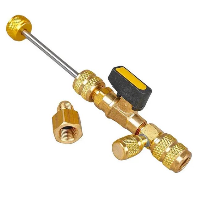 Valve Core Remover Installer Kit with Dual Size 1/4 & 5/16 Port Schrader H9