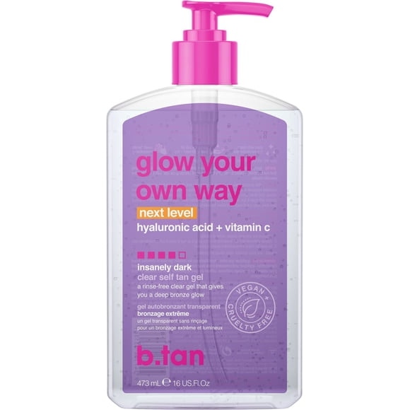 B.tan Glow Your Own Way Next Level Clear Self Tan Gel 473ML