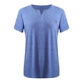 thumbnail image 4 of asjyhkr Plus Size Womens Summer Tops Short Sleeve T Shirts Loose Stretch Soft Comfy Tees Solid Basic Blouses, 4 of 4