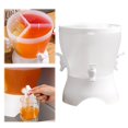 thumbnail image 1 of 1PC Blue Juice Beverage Dispenser For Fridge Rotating Plastic Drink Dispenser With Spigot 3Grids Cold Kettle Refrigerator Iced Lemonade Containers For Daily Detachable Drink Dispenser White, 1 of 9