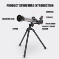 thumbnail image 3 of Science Telescope with Tripod for Children 20X 40X Magnification Easy to Use and Fun, 3 of 8