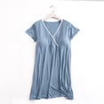 thumbnail image 2 of Sentmoon Robe de Maternité Surdimensionnée à Manches Courtes, Robes d'Allaitement pour Femmes, Col en V, Couleur Unie, Longues Robes Amples pour Femmes, Légère, pour Séance Photo de Maternité m, 2 of 4