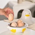 thumbnail image 2 of jesticaly Egg Boiler For Hard Boiled Eggs Small And Fast Microwave Egg Steamer Microwave Hardboiled Maker, 2 of 6