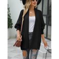 thumbnail image 3 of Charmo Cardigan en Tricot à devant Ouvert pour Femmes, Coupe Ample, Manches Longues, Manteau, 3 of 5