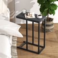 thumbnail image 3 of Patiojoy C-shaped End Table Modern Sofa Side Table with Adjustable Foot Pads, 3 of 9