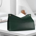 thumbnail image 3 of ziyahi Modern Tissue Box Holder PU Leather Triangle for Dresser Bathroom Decoration Green, 3 of 8