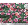 thumbnail image 3 of Soimoi Rayon Fabric Leaves & Rose Flower Print Fabric by Yard 42 Inch Wide, 3 of 3