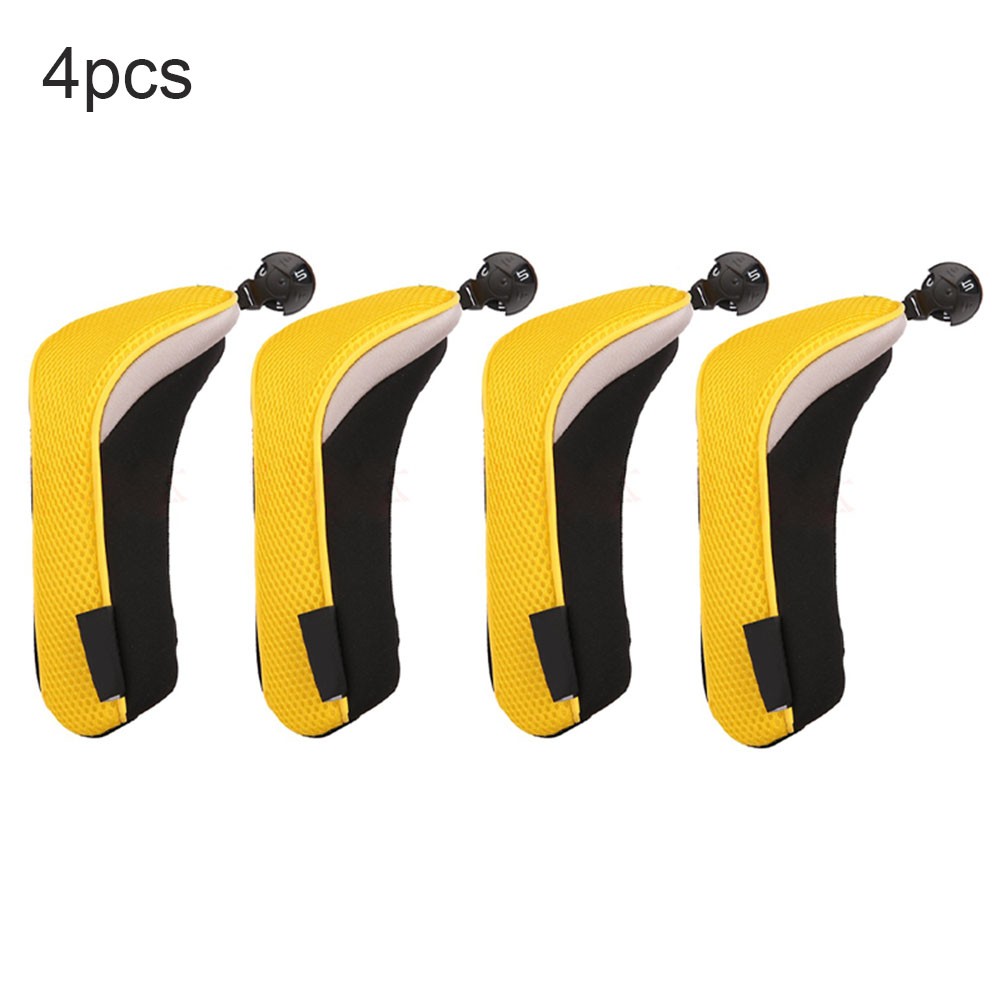 Ensemble de 4 Couvre-Chefs de Club de Golf pour Accessoires de Putters Hybrides et Mallet