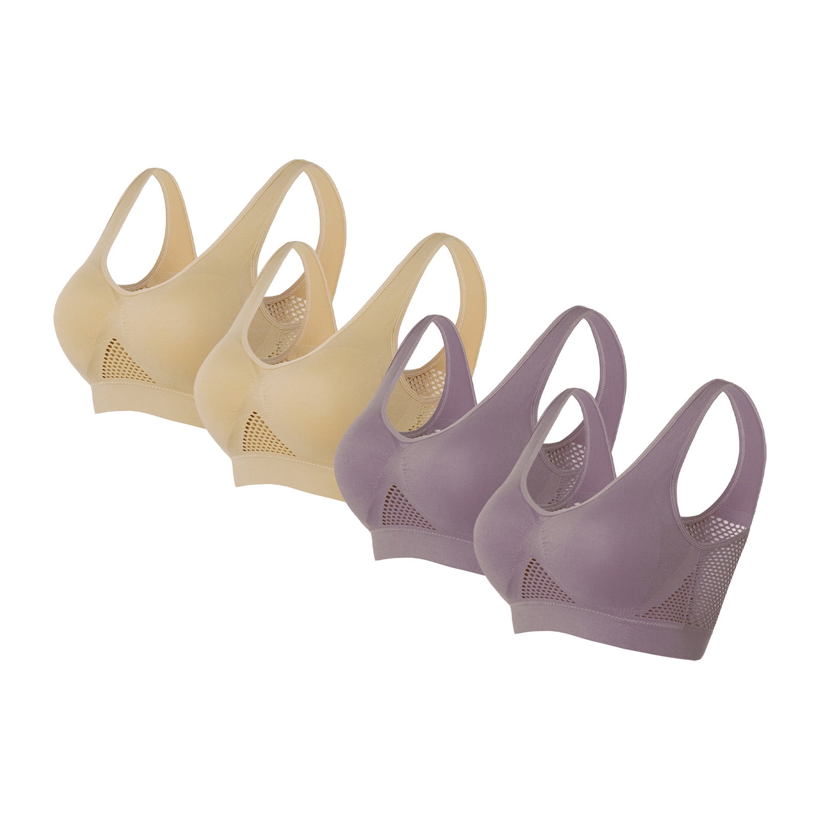 Cameland High Impact Sports Bras for Women 4PC Seamless Comfort Breathable Workout Gym Yoga Activewear Bras for Women