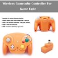 thumbnail image 4 of BAMAIA Manette Sans Fil 2.4G Classique avec Adaptateur Récepteur, Compatible avec pour Wii Gamecube NGC GC (Noir et Orange), 4 of 6