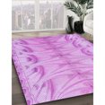 thumbnail image 3 of Ahgly Tapis Rond Lavable en Machine Intérieur Transitionnel Fleur Rose, 5 Pieds Rond, 3 of 7