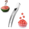 thumbnail image 1 of Oleegame 1PC Vegetable Peeler Stainless Steel Watermelon Cutter Slicer Stainless Steel Watermelon Cube Cutter Quickly Watermelon Fun Fruit Melon Cutter For Kitchen Gadget Silver, 1 of 9