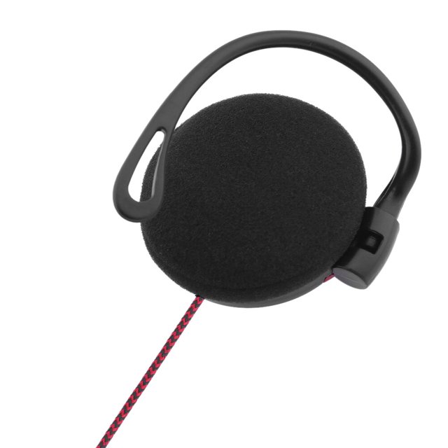Sports Ear Hook Padded Stereo Over the Ear Headphones Headset with Braided Cable Mic Control