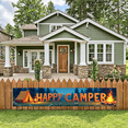 thumbnail image 5 of Forest Design Happy Camper Tent Banner Campfire Nature Scene for Outdoor Adventure Camping Event, 5 of 5