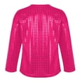 thumbnail image 2 of MIASHUI T-Shirt à Paillettes pour Garçons et Filles, Col Rond, Manches Longues, pour Carnaval, Rose Vif, 4-5 Ans, 2 of 6