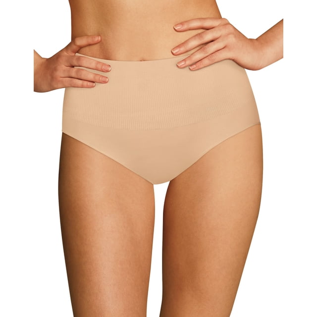 Maidenform Womens Tame Your Tummy Brief, S, Nude 1/Transparent