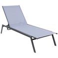 thumbnail image 1 of Topbuy Patio Chaise Lounge Chair Outdoor Recliner w/ 6-Level Adjustable Backrest Breathable & Quick-Drying Fabric, 1 of 8