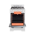 thumbnail image 4 of Rétro Cuisinière à Gaz Autoportante Classique de 24 Pouces avec Four à Convection, Blanc Guimauve, 4 of 12