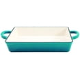 thumbnail image 1 of Crock Pot 112008.01 Artisan 13 Inch Enameled Cast Iron Lasagna Pan, Teal Ombre, 1 of 4