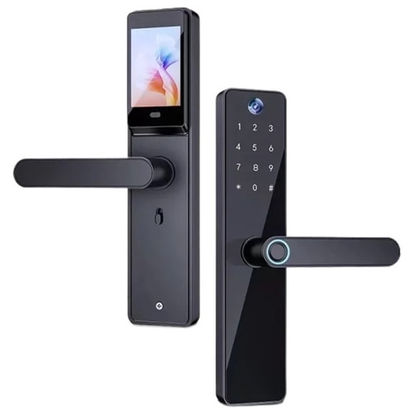 Serrure de Porte Intelligente Étanche IP66 avec Wi‐Fi, Serrure Électronique Numérique avec Clavier pour Porte d'Entrée, Épaisseur de Porte 35‐100 mm, Intelligente et Pratique