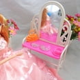 thumbnail image 3 of transemion Maquillage Coiffeuse Cosmétiques Bureau Table Poupée Bébé Jouet Chaise Commode Toilette Table Mobilier Déco, 3 of 9