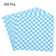 thumbnail image 3 of Uxcell 200Pcs Square Checkered Pattern Wax Paper Sheets 8" x 8" Blue, 3 of 7