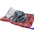 thumbnail image 4 of Simulation Cute Cat Kitten Sound Plush Doll Toy with Sleeping Mat Home Decor, 4 of 11