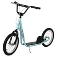 thumbnail image 1 of Aosom Trottinette pour Jeunes Trottinette de Rue à Propulsion pour Ados Jouet à Chevaucher pour Enfants avec Roue Gonflable de 16 Pieds' Freins Doubles pour 5+ Ans Bleu, 1 of 9