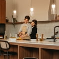 thumbnail image 2 of Artika Mirah Modern Mid-Century LED Pendant Light, Matte Black, 2 of 9