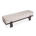 thumbnail image 3 of Bowery Hill Modern Mission Upholstered Dining Bench in Coffee Bean, 3 of 5