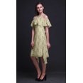 thumbnail image 3 of Bimba Robe Midi à Manches Flottantes Imprimé Oiseau Beige Épaules Dénudées Femme - XXX-Large, 3 of 6