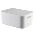 thumbnail image 1 of Bangcool Bac de Rangement de Bureau en Plastique Simple Panier Organisateur Contenant de Rangement avec Couvercle, 1 of 10