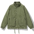 thumbnail image 1 of LSLJS Men's Thin Fall Outdoor Windbreaker Slim Fitting Long Sleeved Hooded Sun Protection Suit Outdoor Sprinter Coat( Green, L), 1 of 4