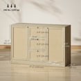 thumbnail image 3 of HOMCOM Boho Sideboard Buffet Cabinet, Kitchen Coffee Bar Cabinet, Natural, 3 of 8