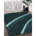 thumbnail image 3 of Ahgly Company Tapis d'Intérieur Lavable en Machine Carré Noir Nuit Transitionnel, 5 Pieds Carré, 3 of 7