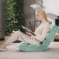 thumbnail image 4 of Costway Chaise de Sol Réglable à 14 Positions, Chaise de Jeu Paresseuse Pliante, Sofa Coussiné, Neuf, Vert, 4 of 10